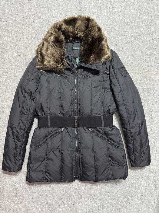 Lauren Ralph Lauren kurtka puchowa damska z paskiem L premium