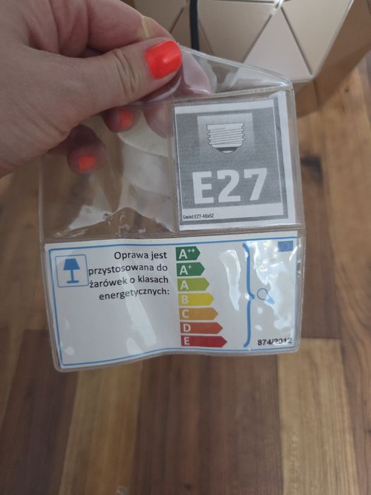 Wisząca lampa szampańskie złoto nowa