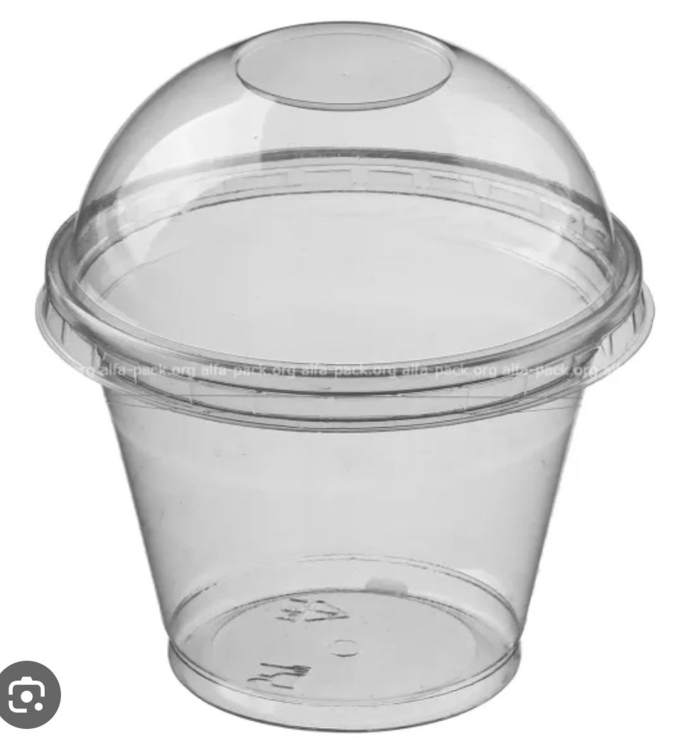 Стакан десертный Cristal clear 250 мл. З купольною кришкою без отвору