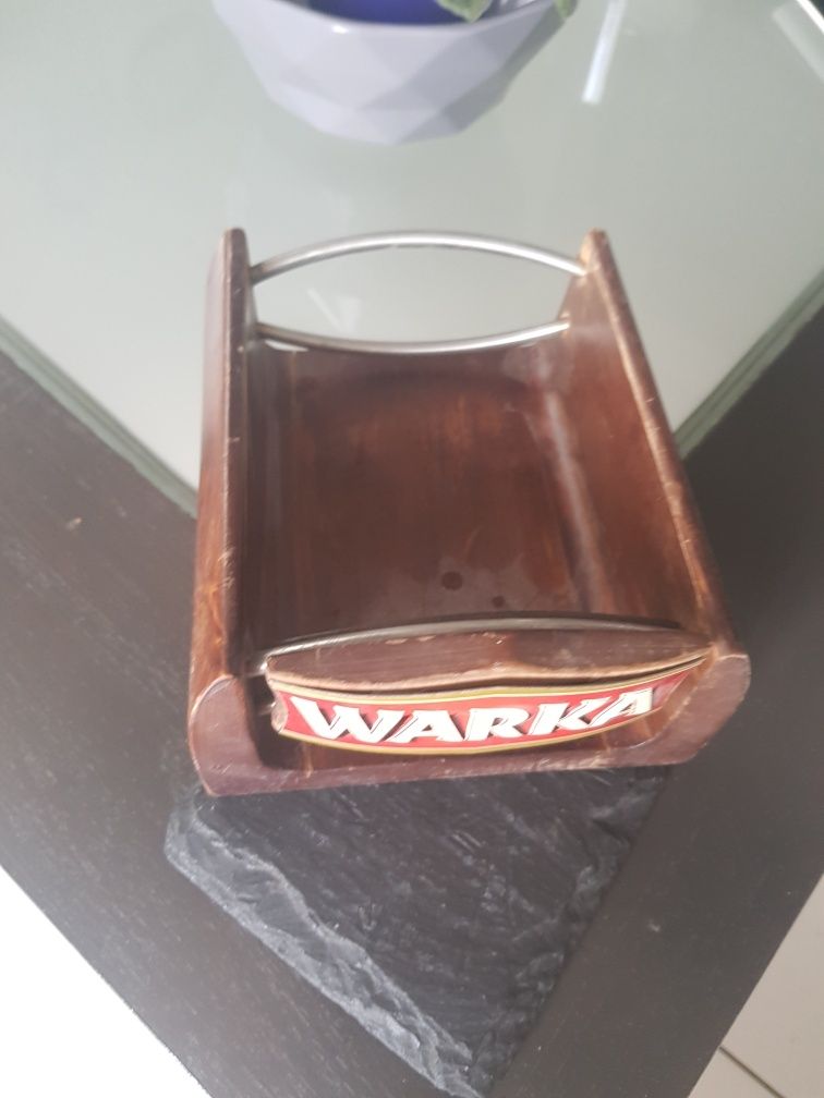 pojemnik na podkładki na piwo Warka