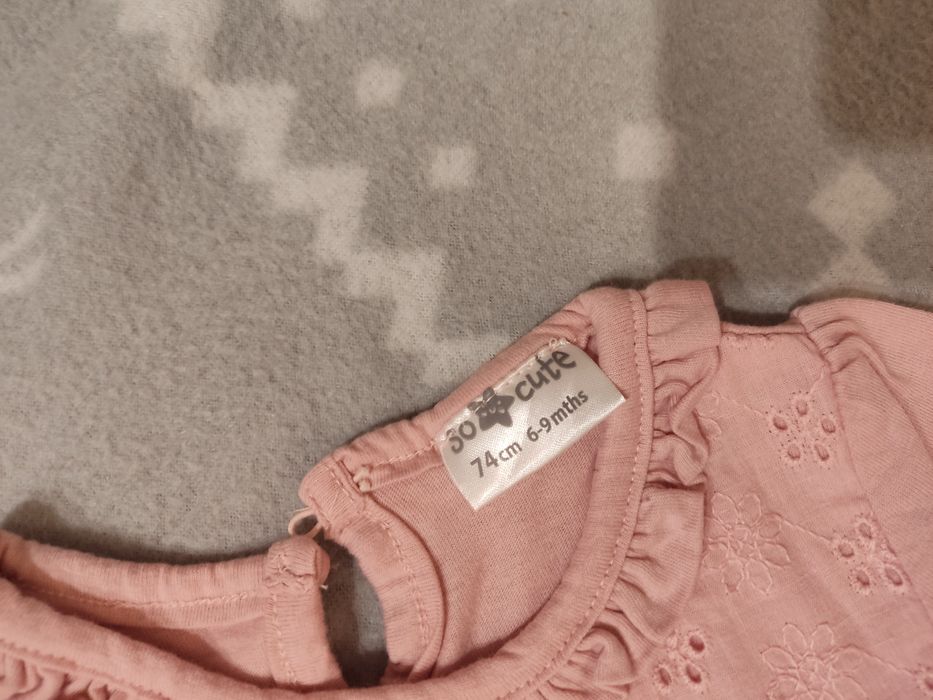 Koszulka bluzka z długim rękawem niemowlęca dziewczęca rozmiar 74
