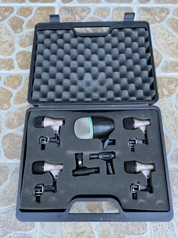 ++ the t.bone DC 1500 - Zestaw mikrofonów do perkusji + CASE ++