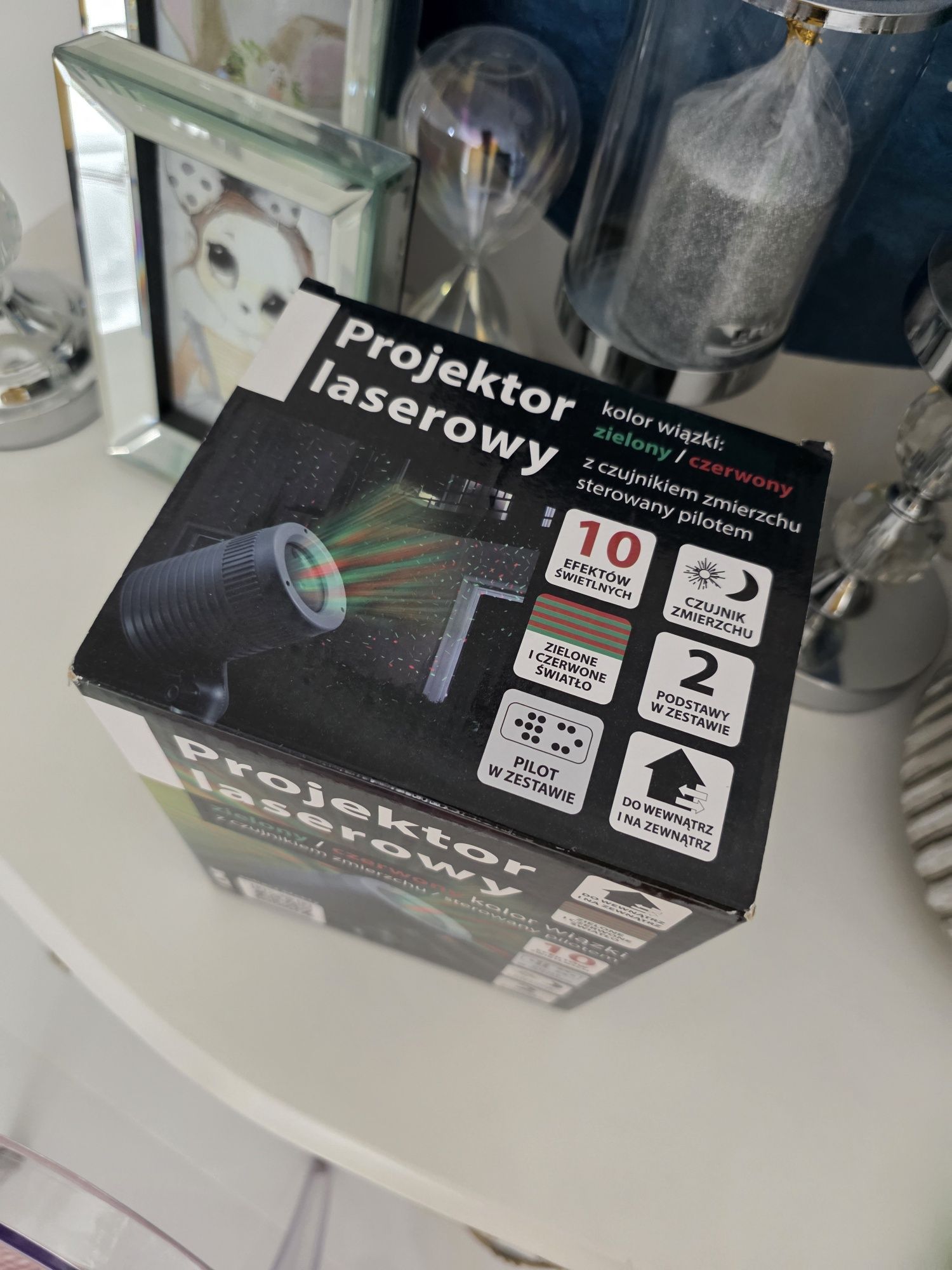 Projektor laserowy z czujnikiem zmierzchu nowy