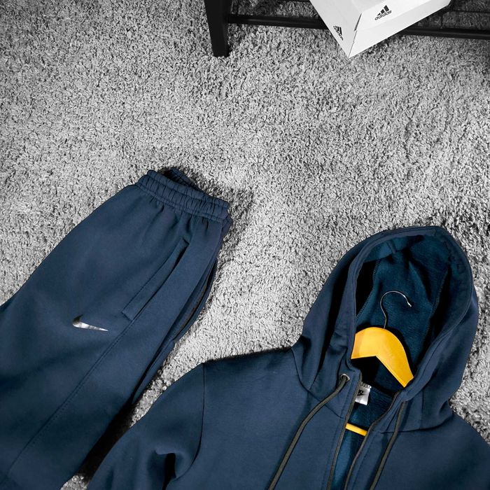Зимовий чоловічий спортивний костюм Nike синій