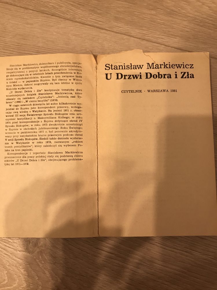 Stanisław Markiewicz U drzwi dobra i zła