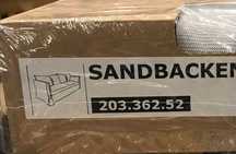 Nowe bez wad pokrycie sofy IKEA SANDBACKEN, 203.362.52