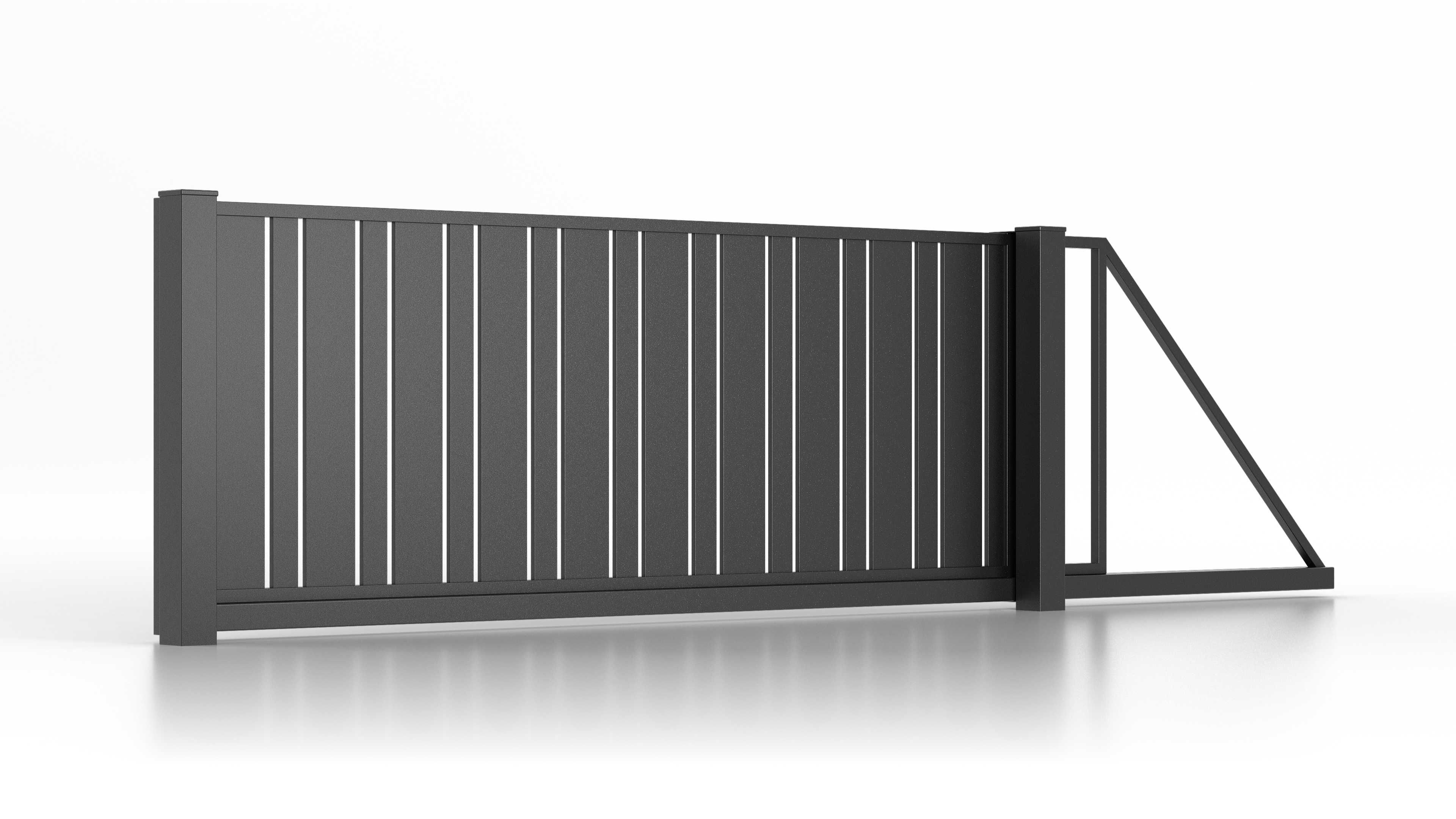 Przęsło aluminiowe segment ogrodzenie płot kolekcja VERTICA 2 x 1,2m