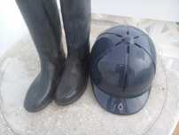Conjunto Toque e Botins para EQUITAÇÂO