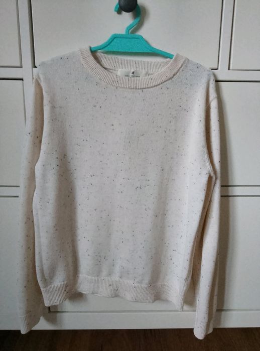 Kremowy sweterek 122/128 h&m