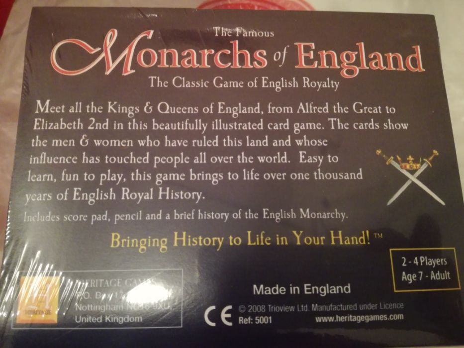 Cartas "The Famous Monarchs of England"_Novo