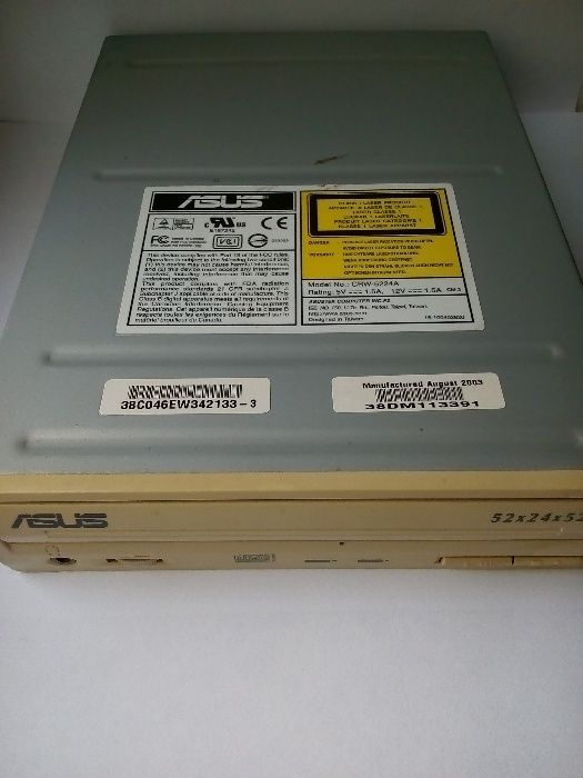 Оптичний пристрій CD-RW Asus CRW-5224A IDE робочий б/в уточнюйте