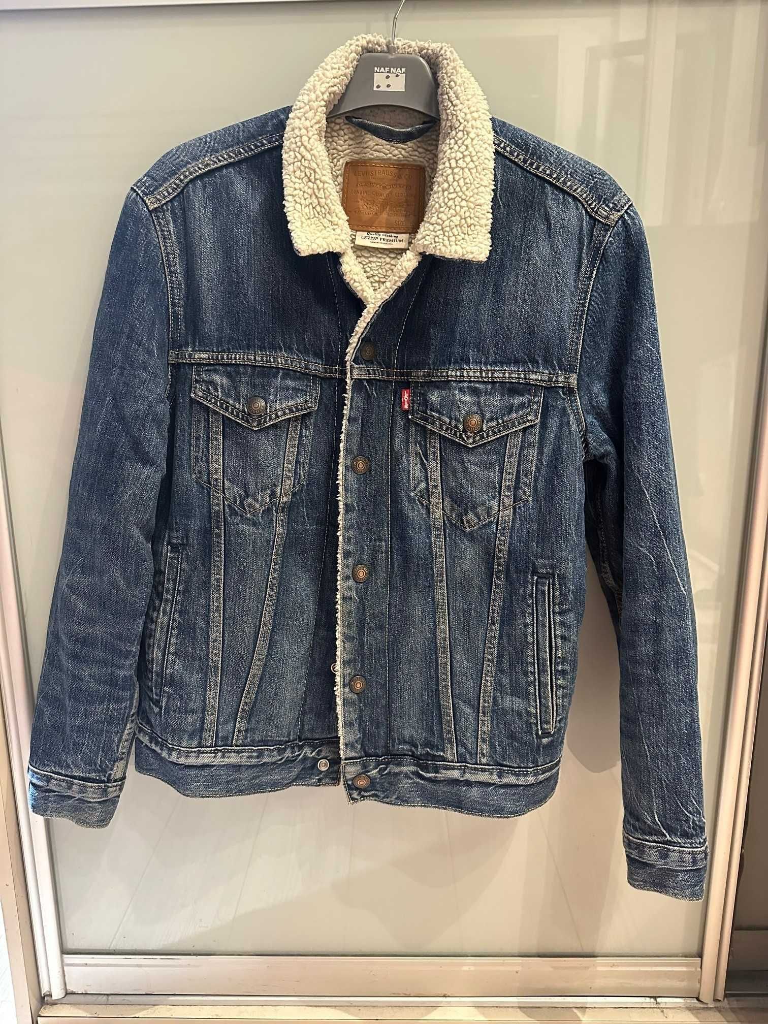 Levis premium kurtka jeansowa z futerkiem rozm S