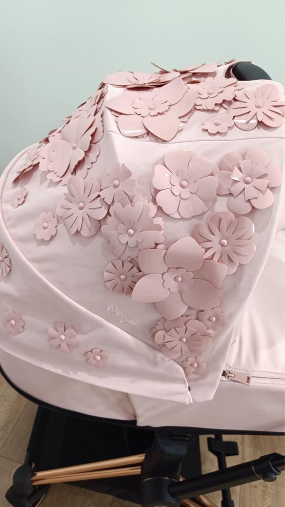 cybex priam 4.0 wózek głęboki simply flowers pink