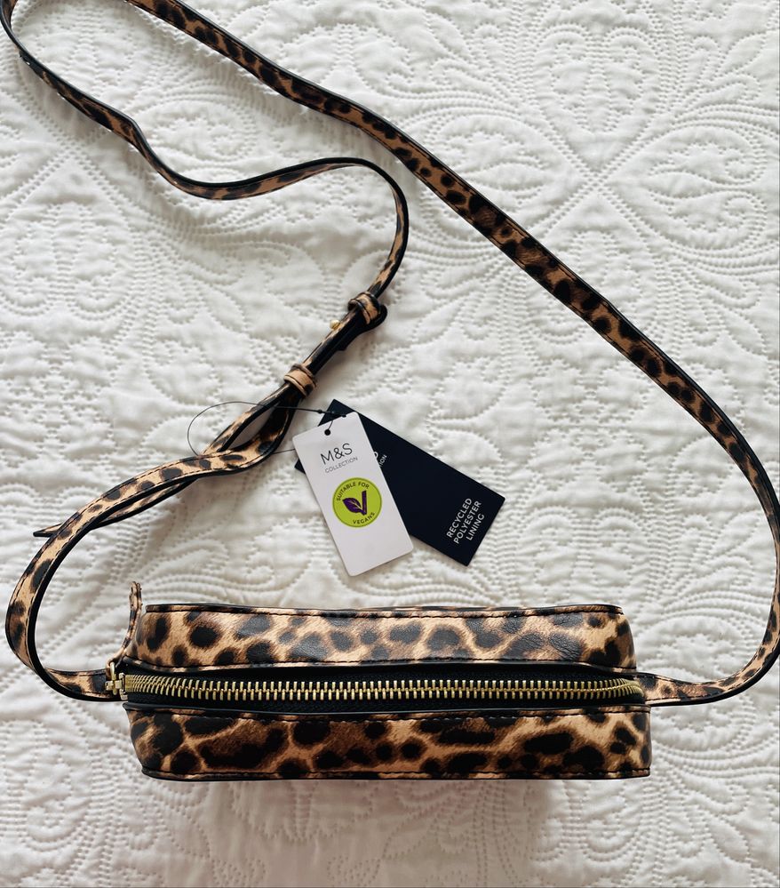 M&S Marks & Spencer torebka na ramię panterka leopard animal classic