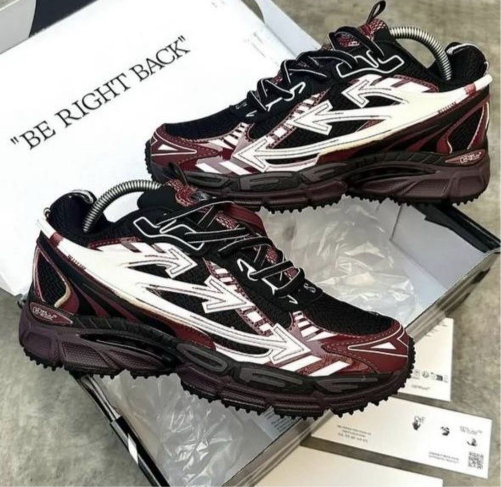 БЕЗ ПРЕДОПЛАТ‼️Кросівки Off White Be Right Back (Бордовіі),би райт бек
