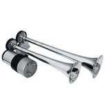 Klakson Fanfara 2-Tubowy Kompresor 12V 36Cm Chrom