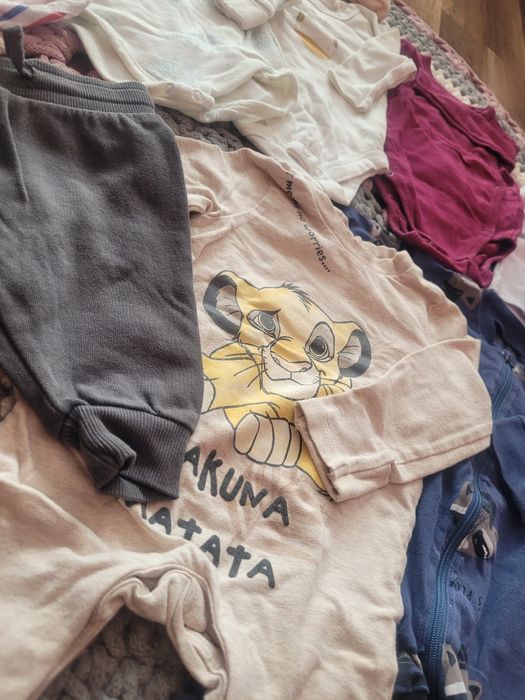 Paka paczka zestaw ubranek 56 body spodnie sweterek bluza kaftanik