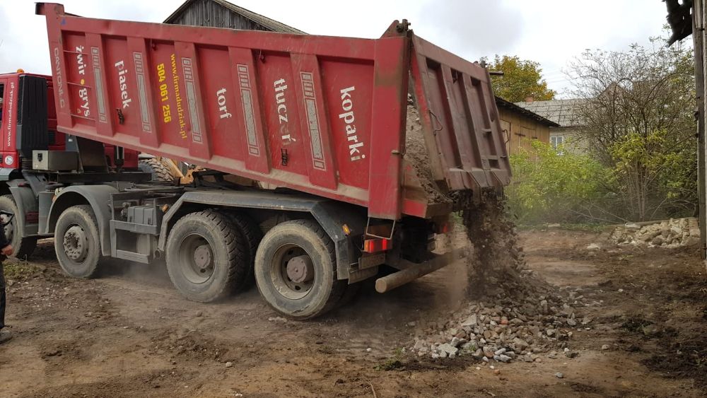 Budowa dróg dojazdowych Utwardzanie wjazdów, koparka Lublin