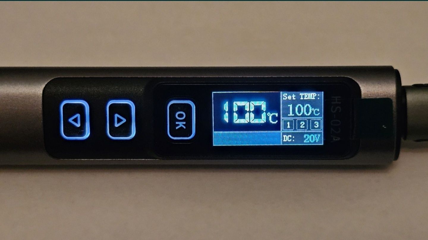 Łutownica cyfrowa FNIRSI HS-02A precyzyjna
100W 1grot USB QC PD 10
