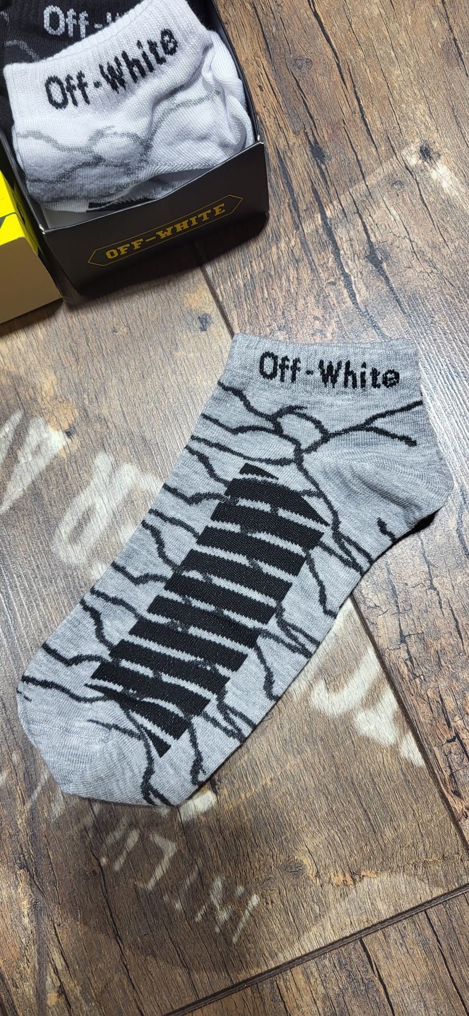 Off white skarpety męskie bawełna premium komplet 6 par uni