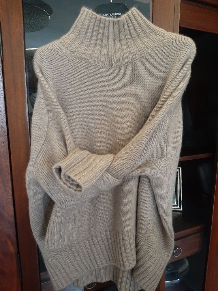 COS 100% gruby kaszmirowy oversize polgolf Nowy