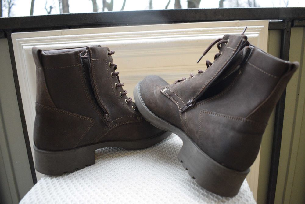 кожаные утепленные ботинки полусапоги Salvador р. 40 26,8 см