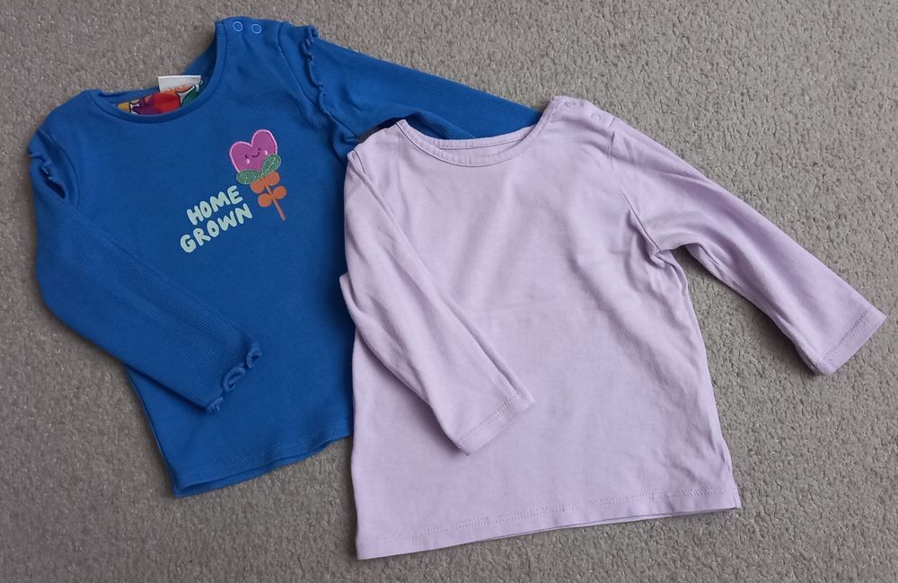 2 bluzki długi rękaw NEXT  6-9mcy NOWE