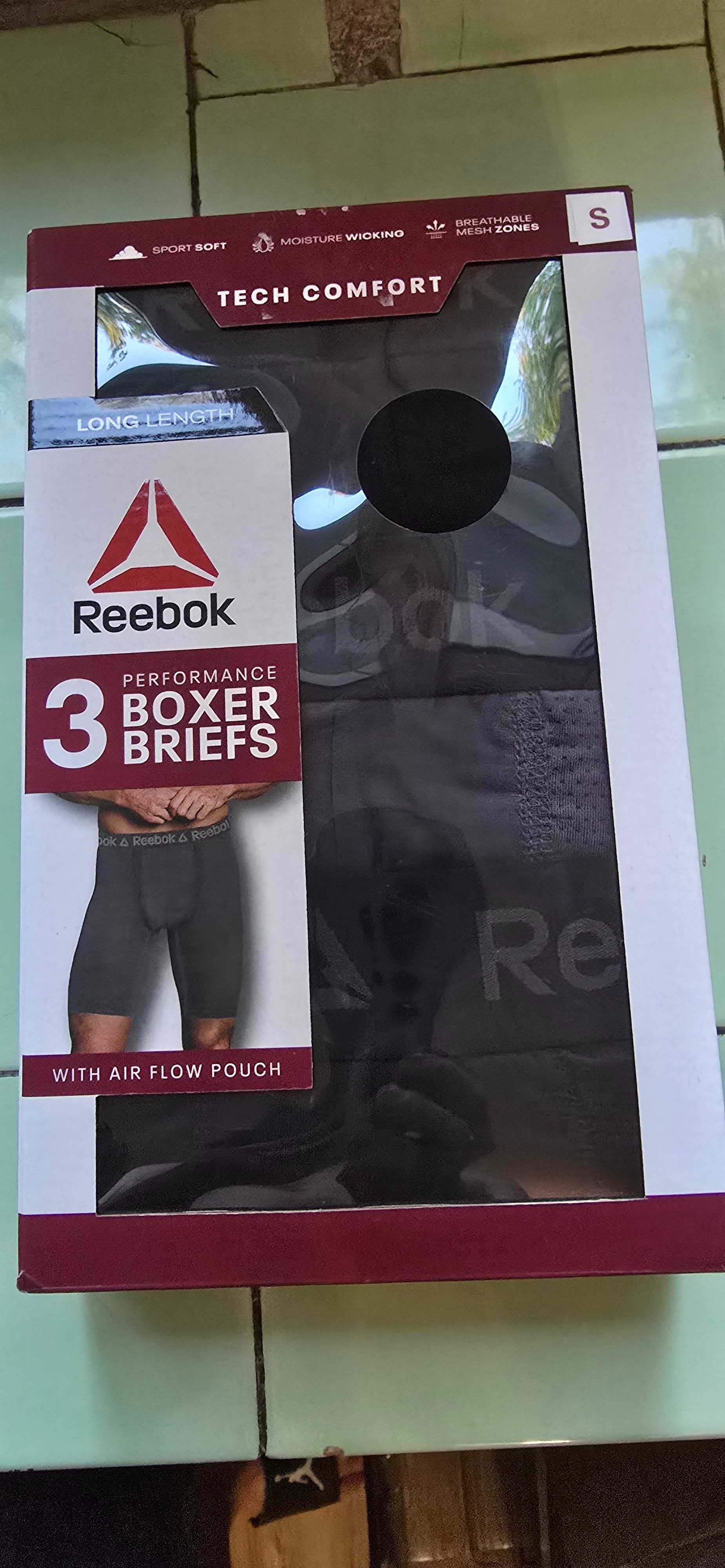 Długie bokserki Reebok, 3 sztuki, S.