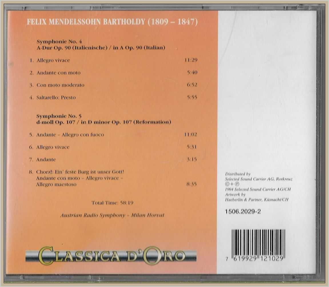 Felix Mendelssohn Bartholdy - Symphonien No.4, No.5 «Reformation» etc.