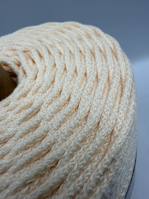 Sznurek bawelniany do makramy rekodziela 3mm 300mb kremowy Gosha krem