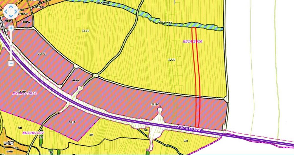 Działka Gliwice Ostropa obok A4 - 4,34 HA - 5 UPC 1,2 HA + rola