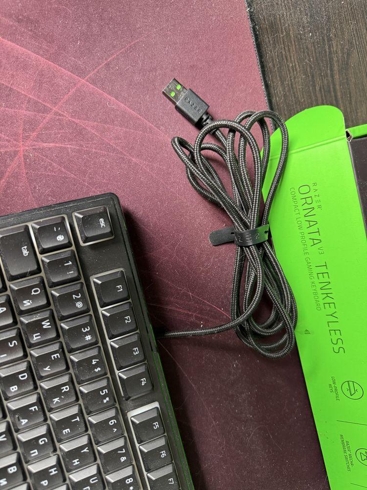 Клавіатура Razer Ornata V3 TKL USB Black, RGB, UKR