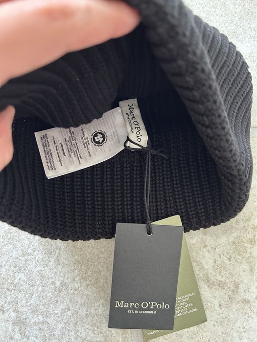Чорна вязана шапка бавона Marc O Polo