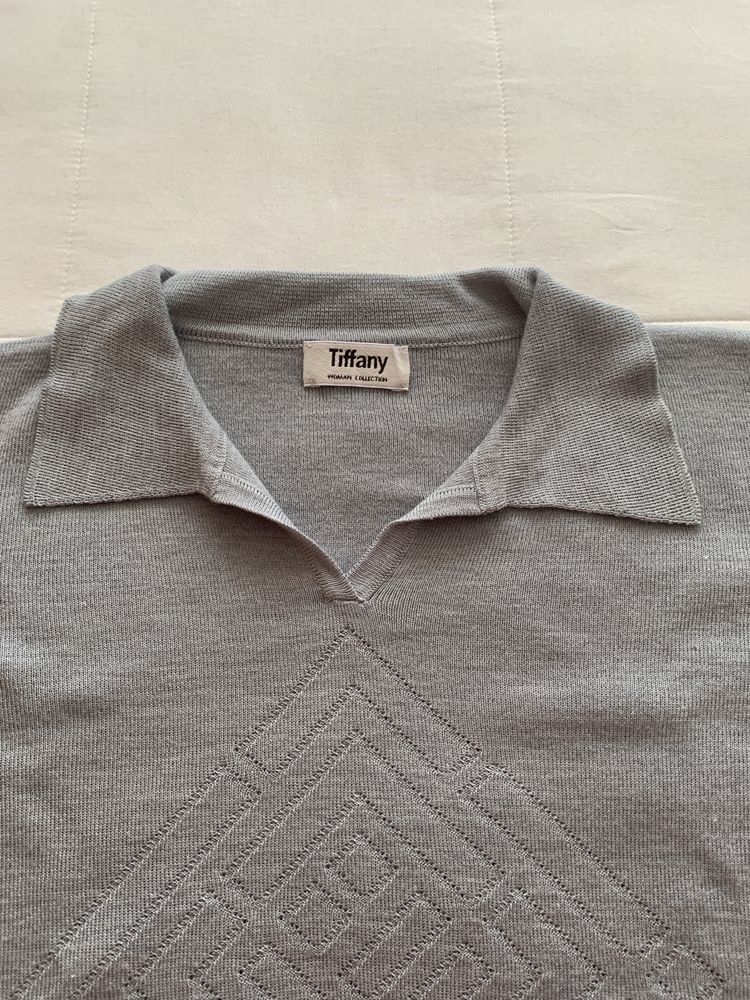 Camisola de malha cinza Tiffany