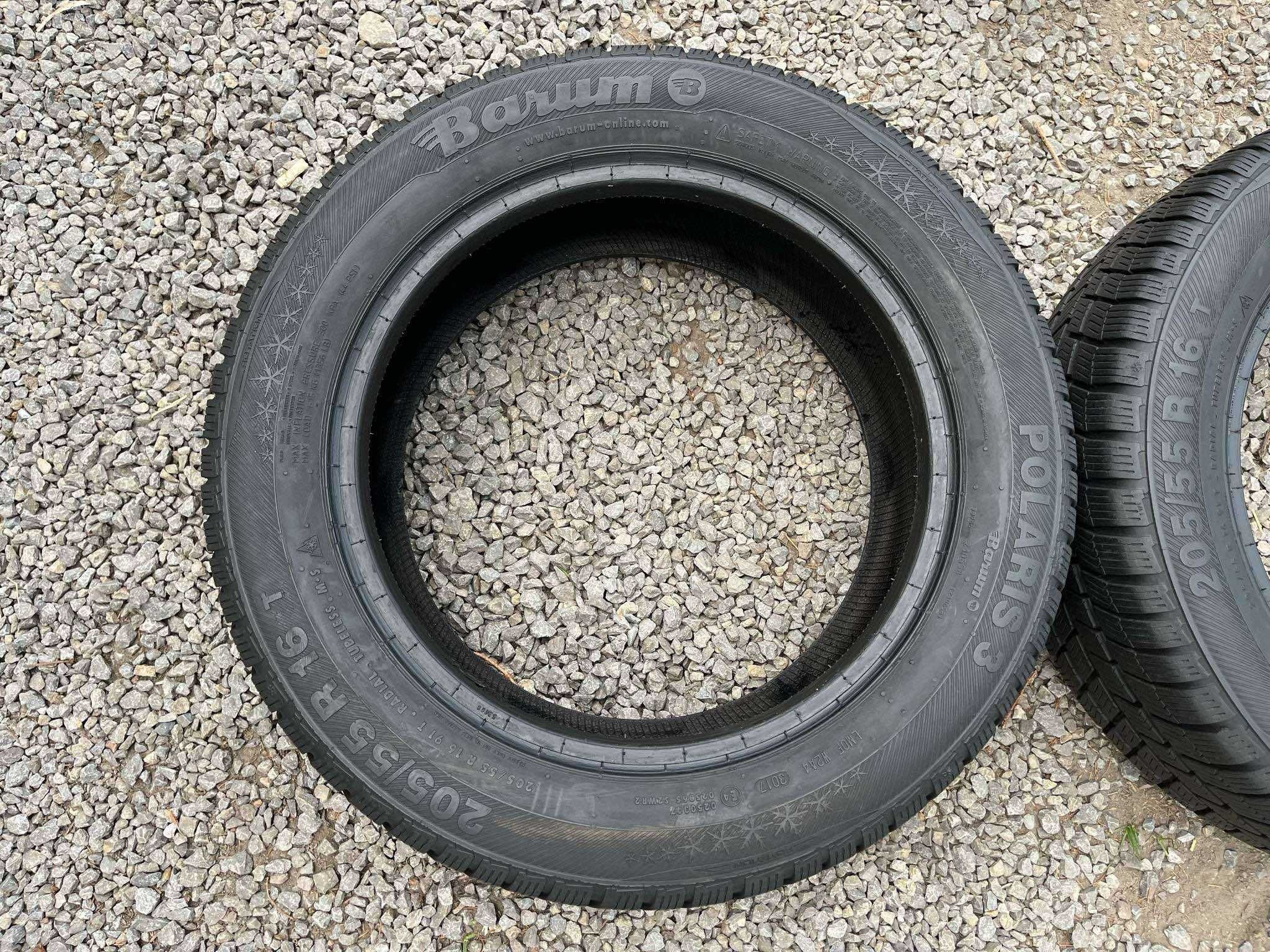 Opony 205/55R16 Barum Polaris 3 Zima 2sztuki 6,57mm bieżnika