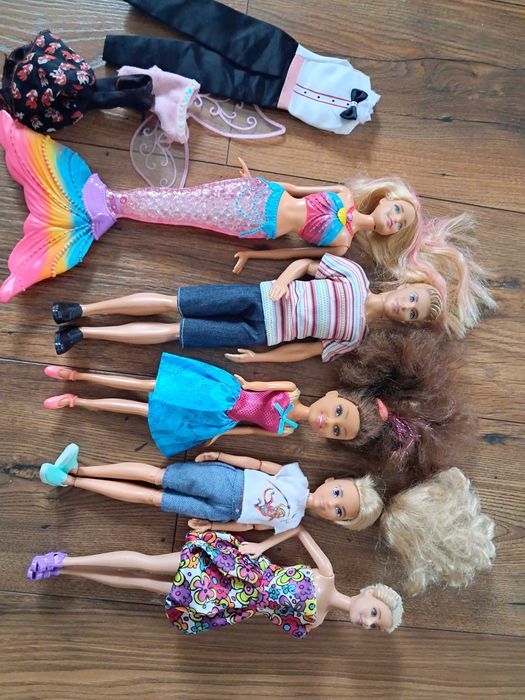 Lalki Barbie 5szt