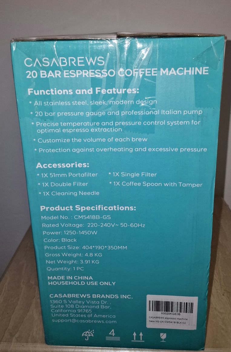 Еспресо-машина GASABREWS 20bar