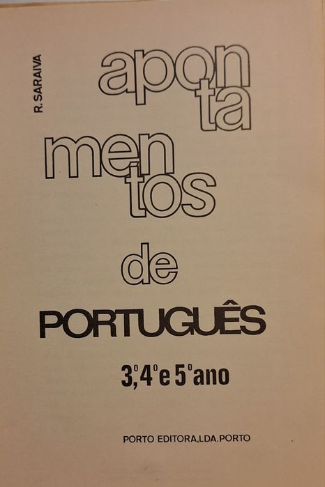 Manual escolar Português anos 70