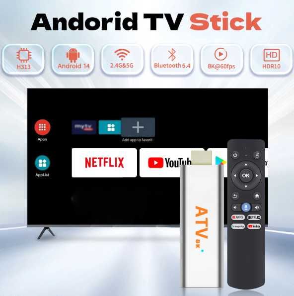 Android TV box - SMART TV - 4GB/64GB - Sklep Play - WiFi - HDMI - Nowy