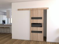 Drzwi przesuwne D80 86x205cm Sonoma nowe producent komplet