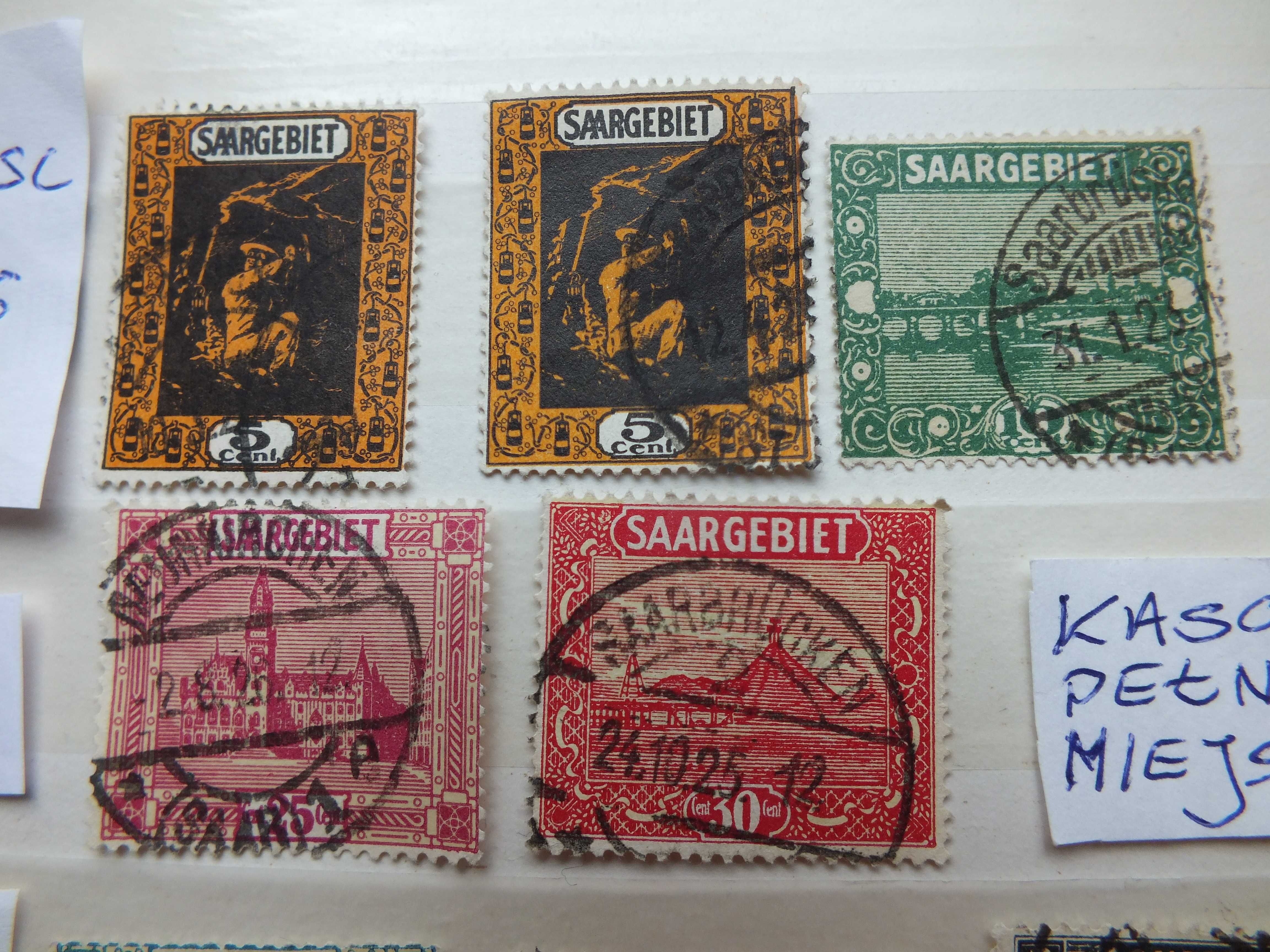8szt. znaczki Mi85 SAARGEBIET 1922 /1923r. SAAR Niemcy Rzesza Reich
