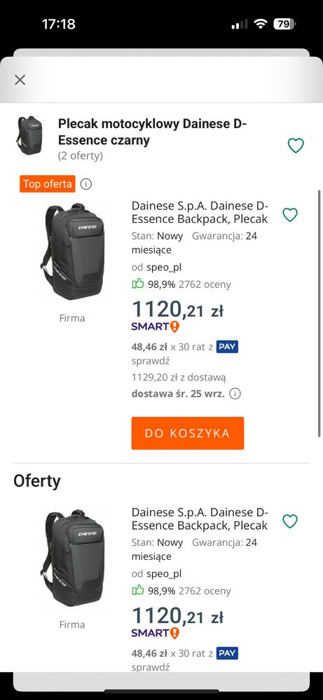 Nowy motocyklowy Plecak DAINESE D-Gambit