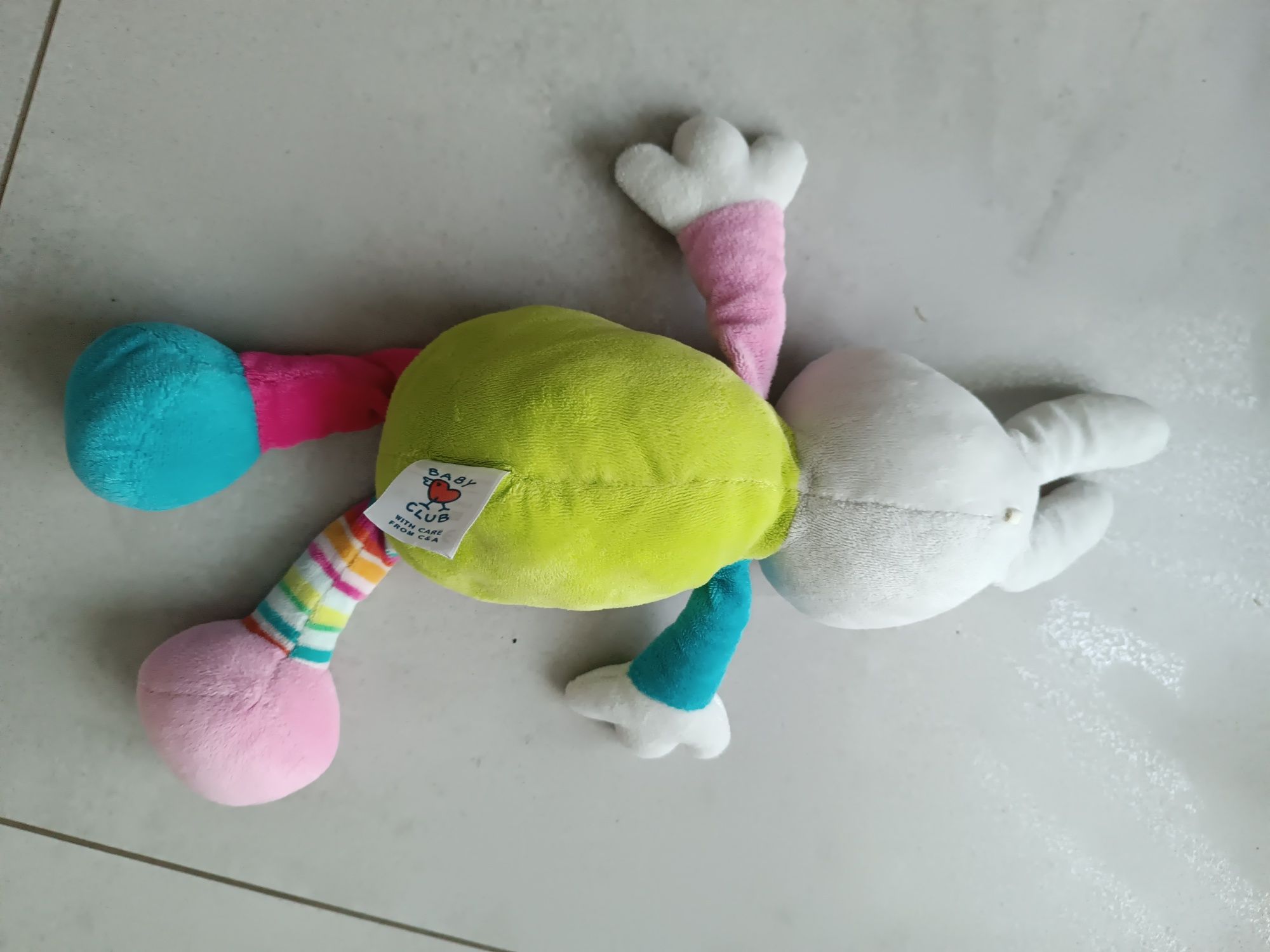 C&A maskotka królik pluszak przytulanka kolorowa 39 cm miś pluszowy bi