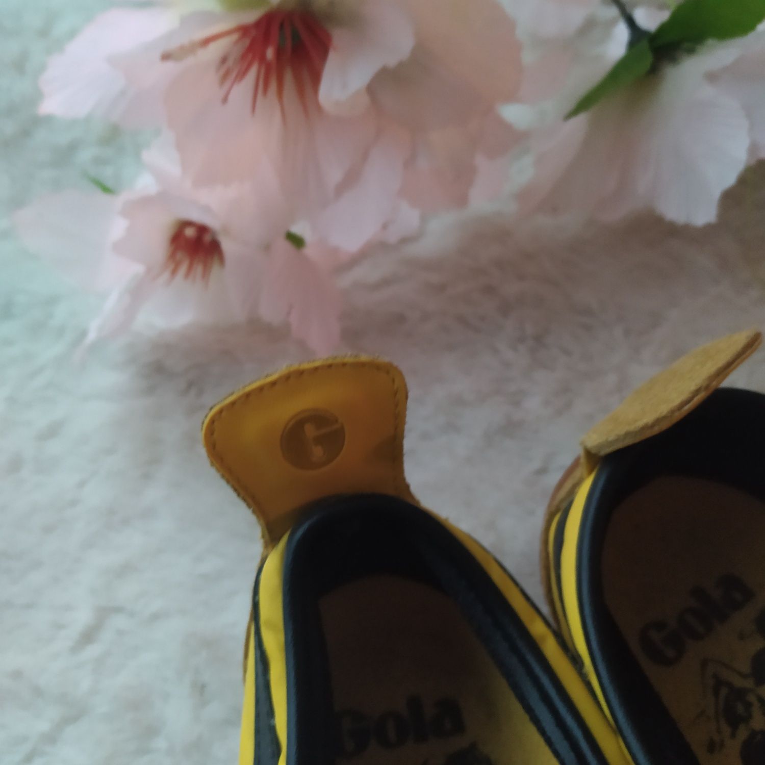 Buty sportowe męskie Gola 39 skóra naturalna żółte yellow premium