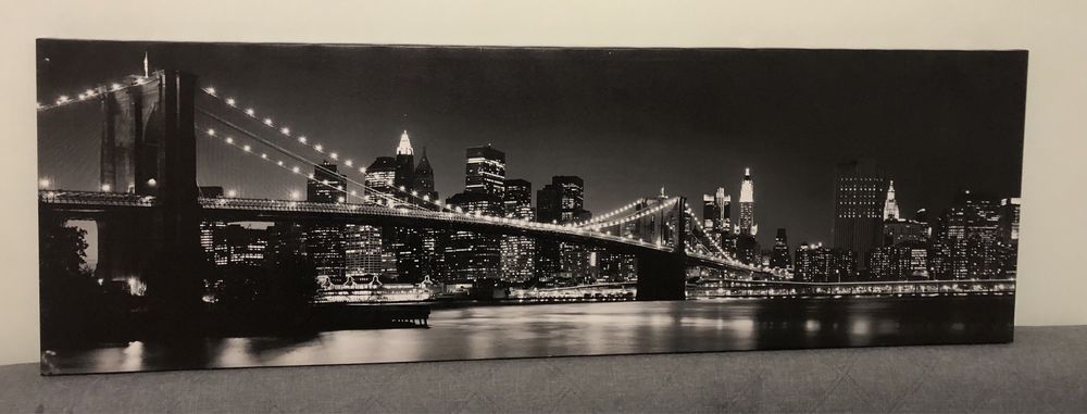 Foto obraz Miasto Nocą New York 45x140