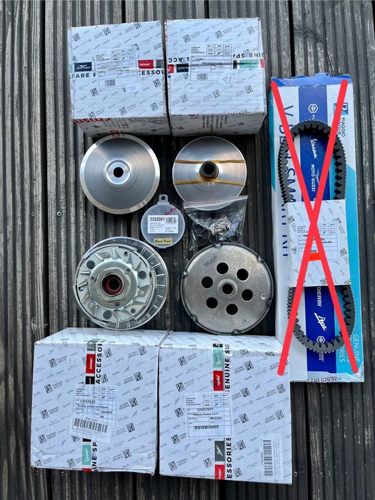Napęd Piaggio Vespa GT/GTS/GTV 300/250 sprzęgło, wariator, rolki