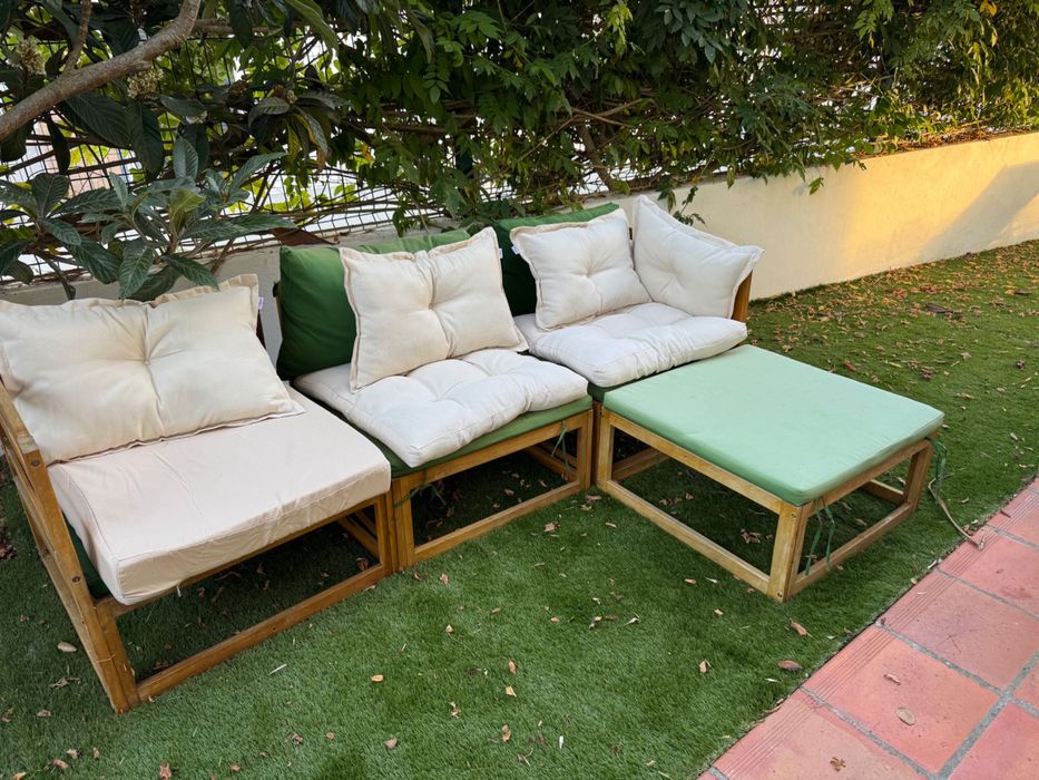 conjunto de jardim em bom estado