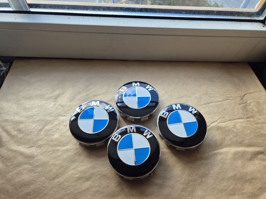 dekielki kołpaki do bmw średnicy 68/64mm niebiesko białe