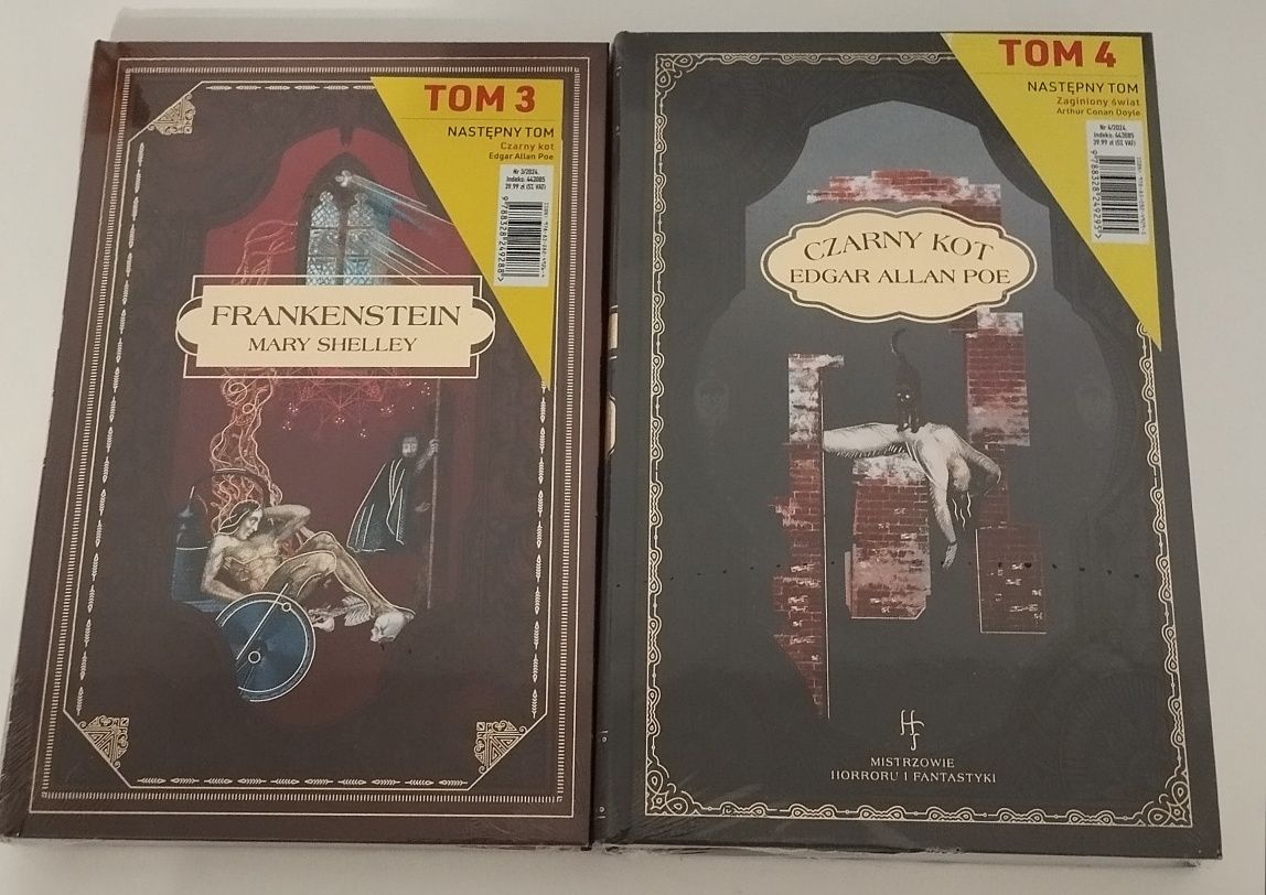 Książki Frankenstein i Czarny Kot