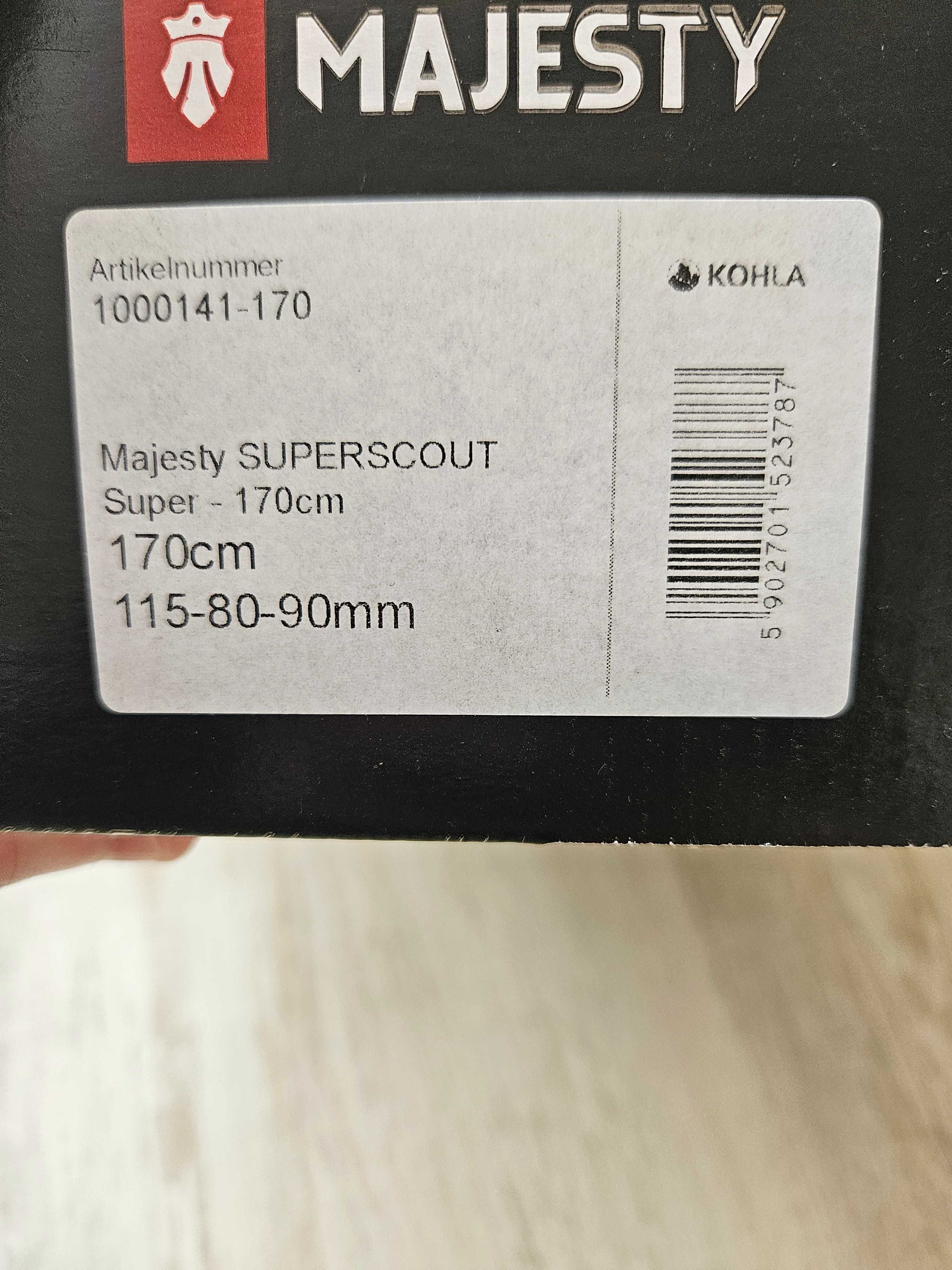 Zestaw skiturowy majesty NOWY superscout 170 wiazania atk foki kohla